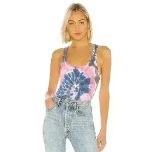 Agolde x Revolve Rib Tank Bodysuit in Snow Cone, S